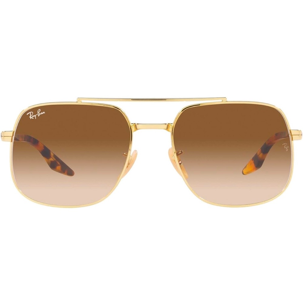 Ray-Ban Gold and Brown Sunglasses